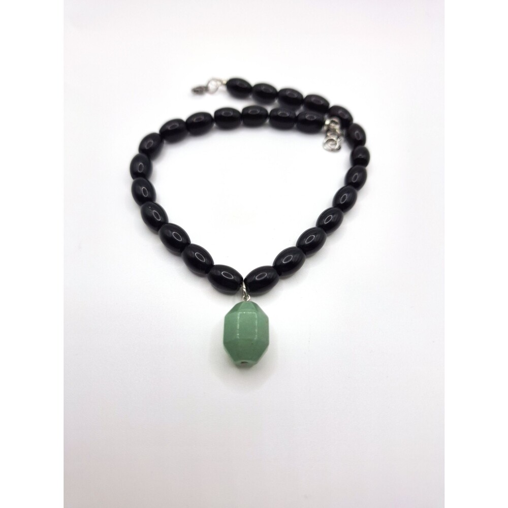 Black Gemstone Choker Necklace | Bohemian Summer Necklace | Goth Grunge